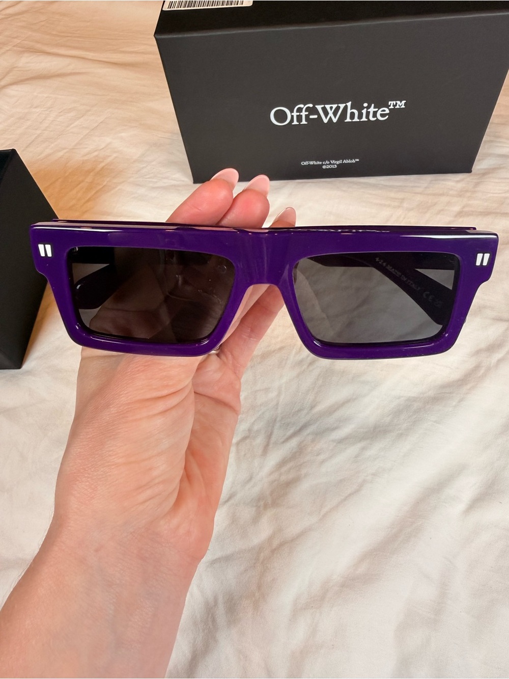 Off-White Purple Logo Sunglasses